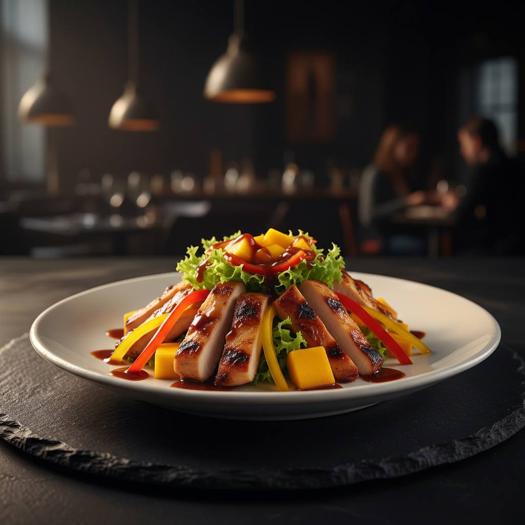 BBQ Mango Chicken Salad