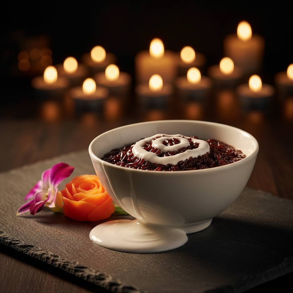 Black Sticky Rice with Coconut Milk