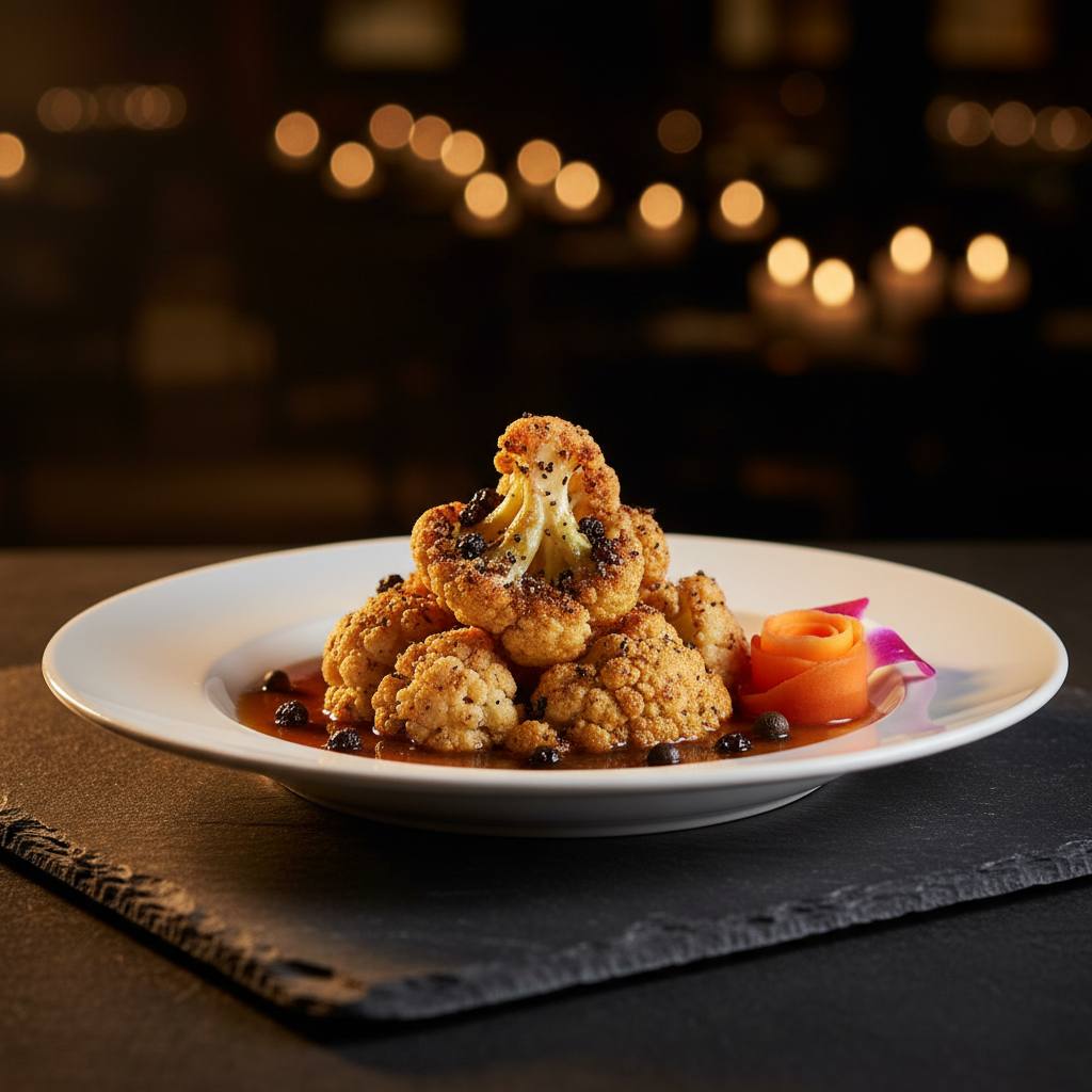 Cauliflower with Black Peppers