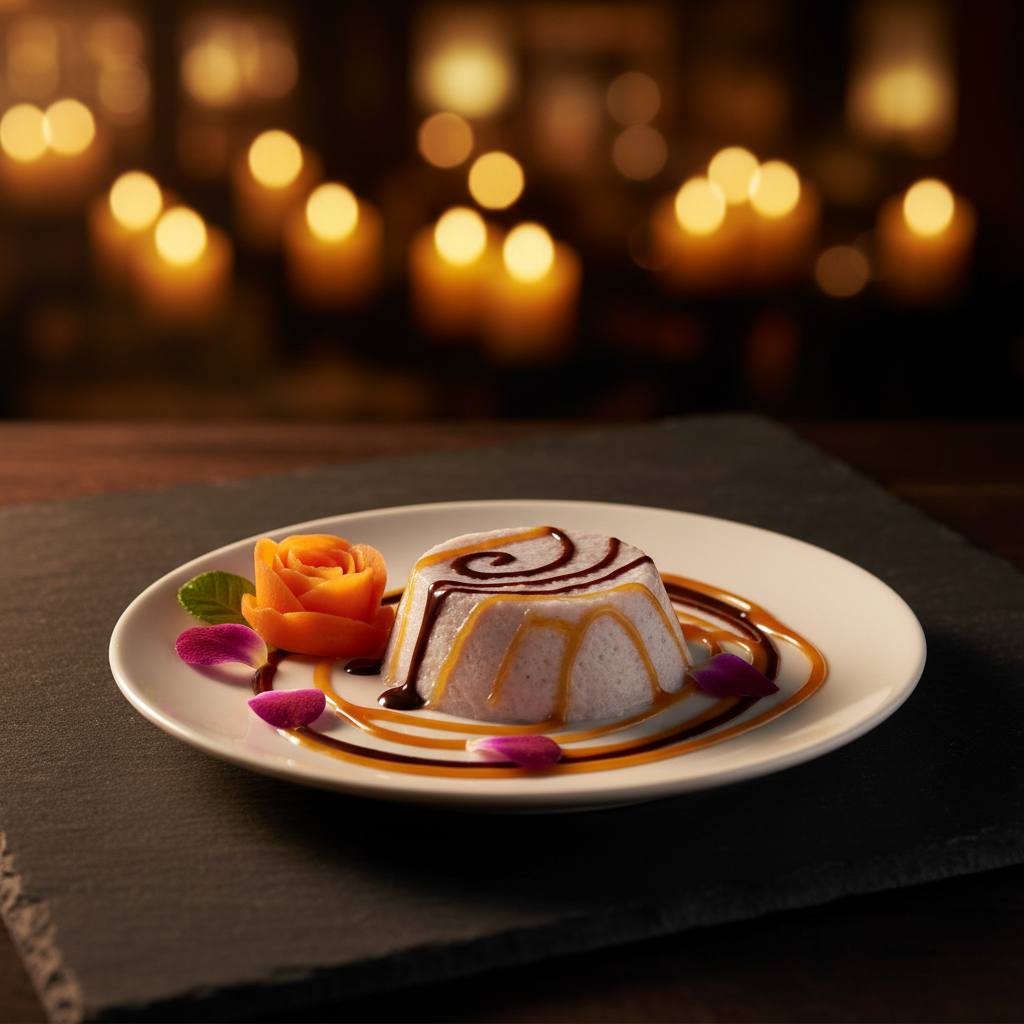 Steamed Taro with Coconut Custard