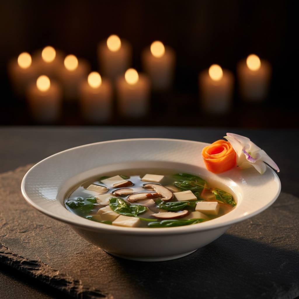 Tofu with Spinach Soup