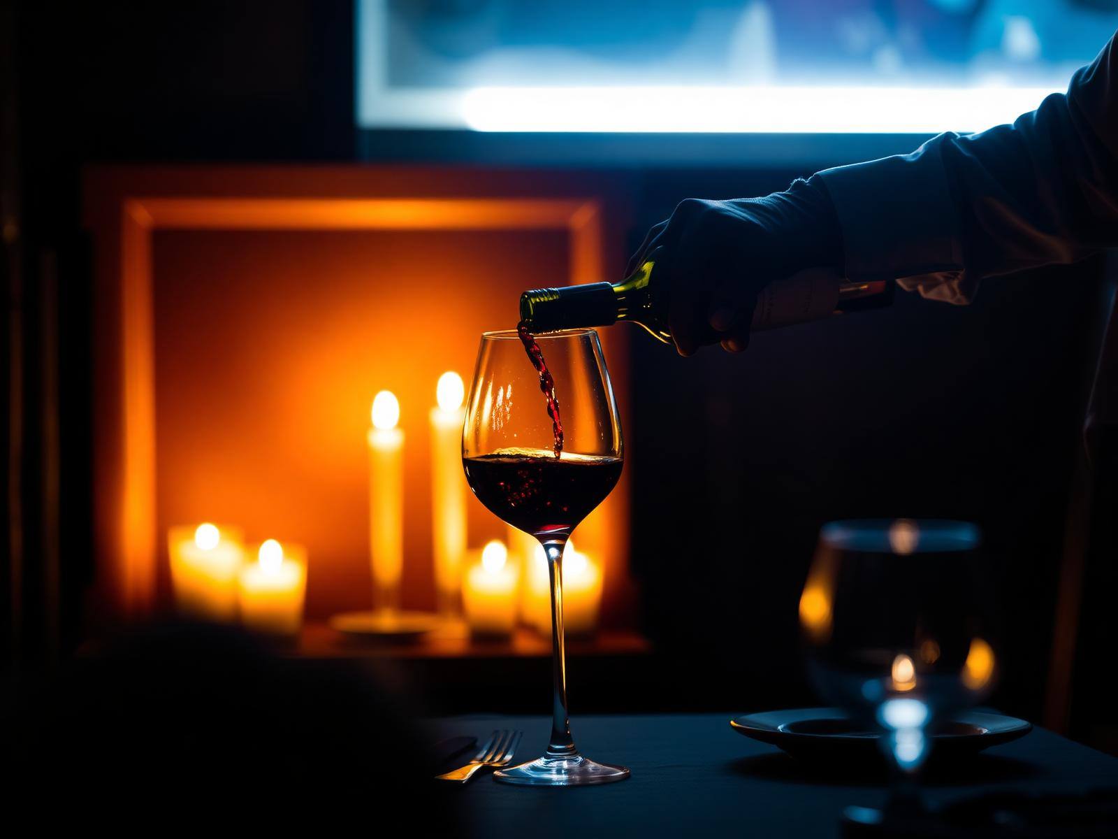 A bottle being poured tableside